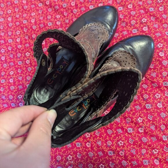 Anthropologie Chiseled Doily Booties Everybody by AZ Moda Shoes Boho Victorian - Picture 6 of 11